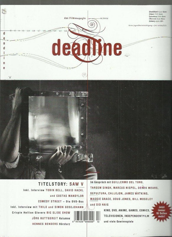 Deadline Magazin Deutschland 2009-01 Guillermo Del Toro Tarsem Singh Marcus Nispel Derek Mears Maggie Grace