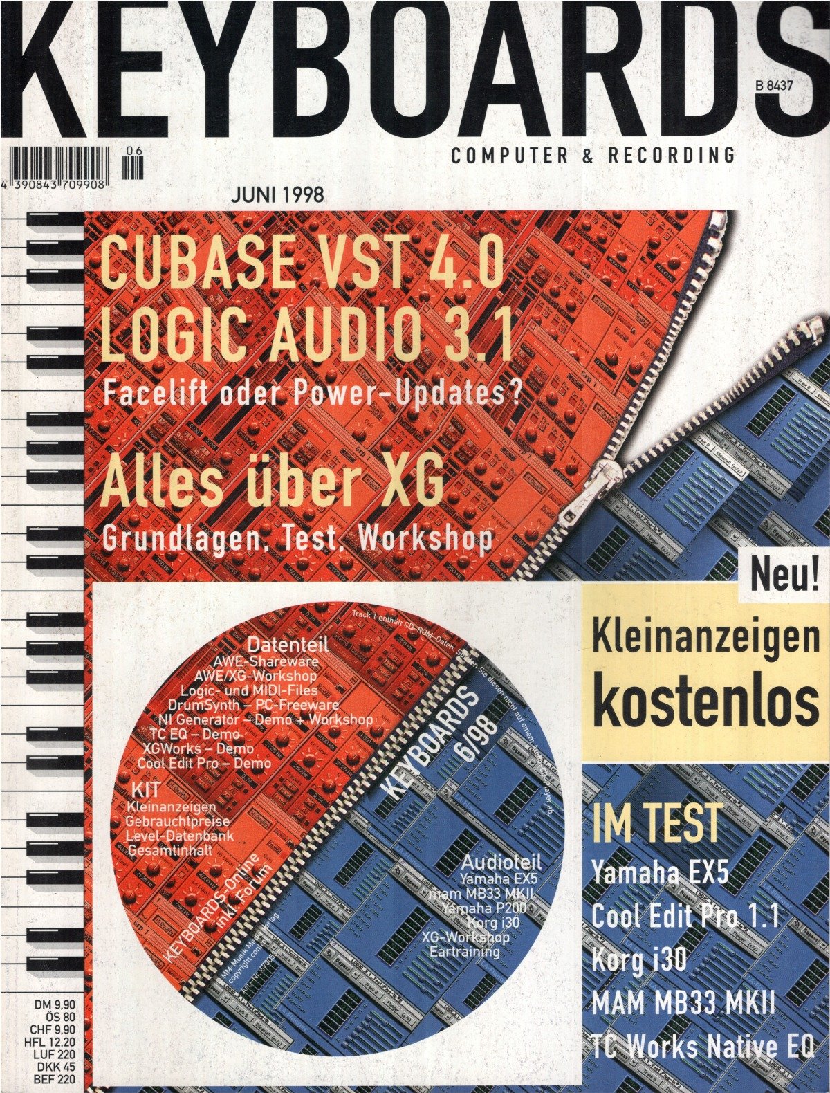 Keyboards Magazin Deutschland 1998-06 Cubase VST 4.0 Logic Audio 3.1 XG