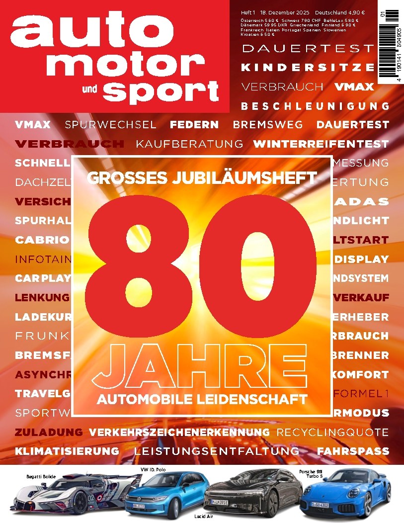 Auto Motor Und Sport Magazin Deutschland 2026-01 Jubiläum 80 Jahre Auto Motor Und Sport Automobile Leidenschaft