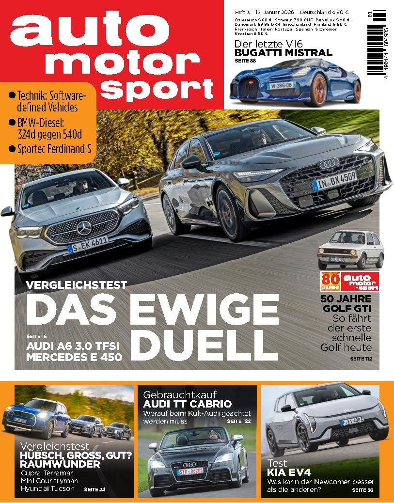 Auto Motor Und Sport Magazin Deutschland 2026-03 Audi A6 3.0 TFSI Mercedes E 450 Vergleichstest