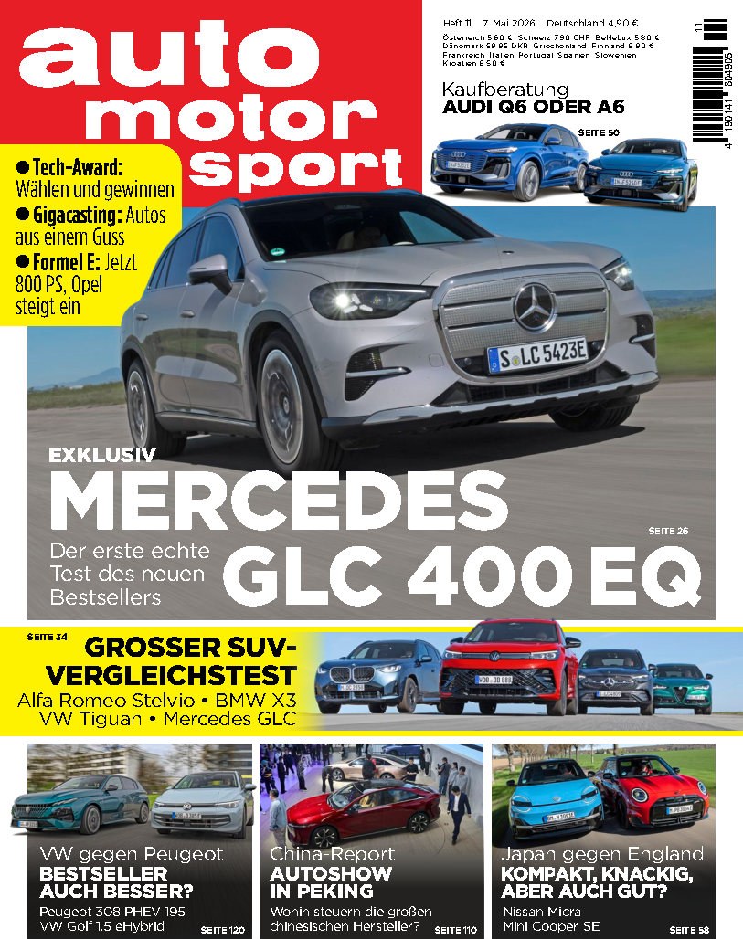 Auto Motor Und Sport Magazin Deutschland 2026-11 Mercedes GLC 400 EQ SUV-Vergleichstest Alfa Romeo Stelvio