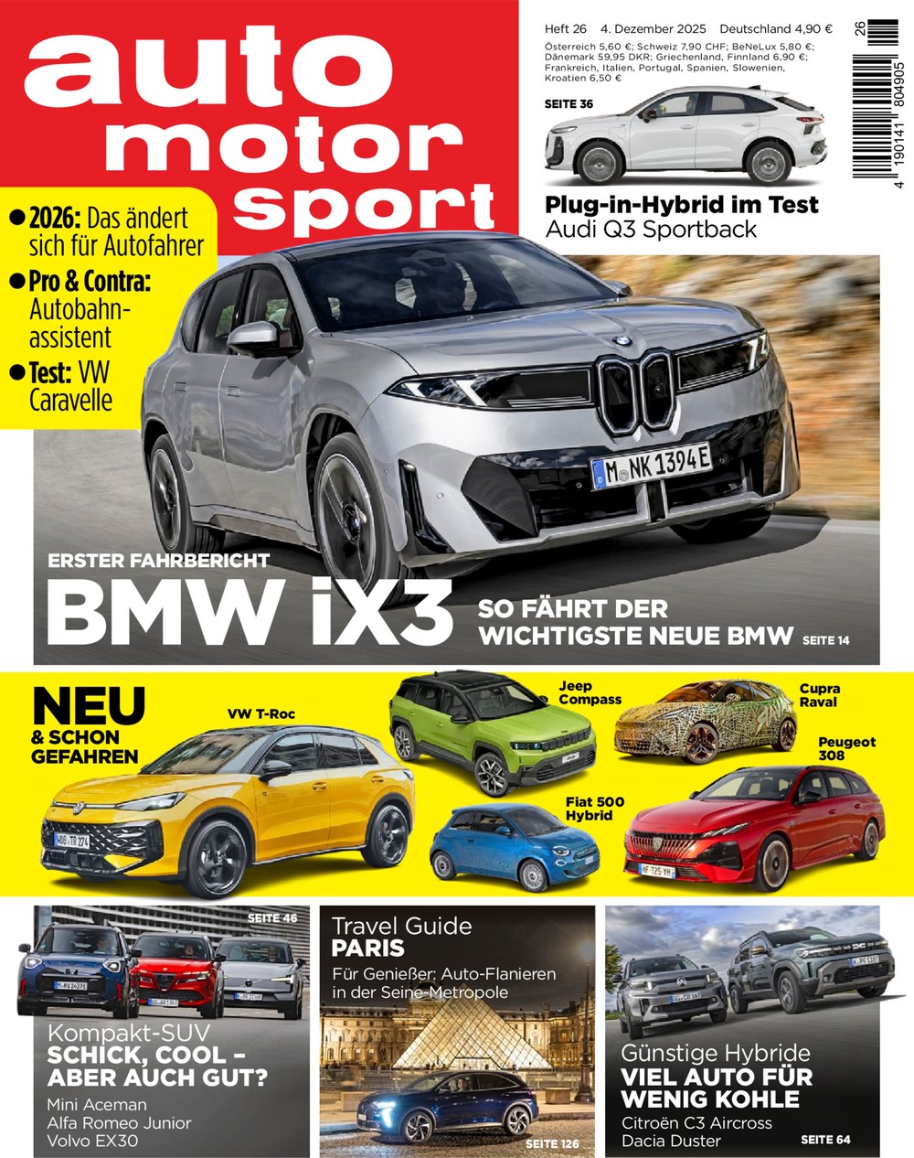 Auto Motor Und Sport Magazin Deutschland 2025-26 BMW IX3 Erster Fahrbericht Plug-in-Hybrid