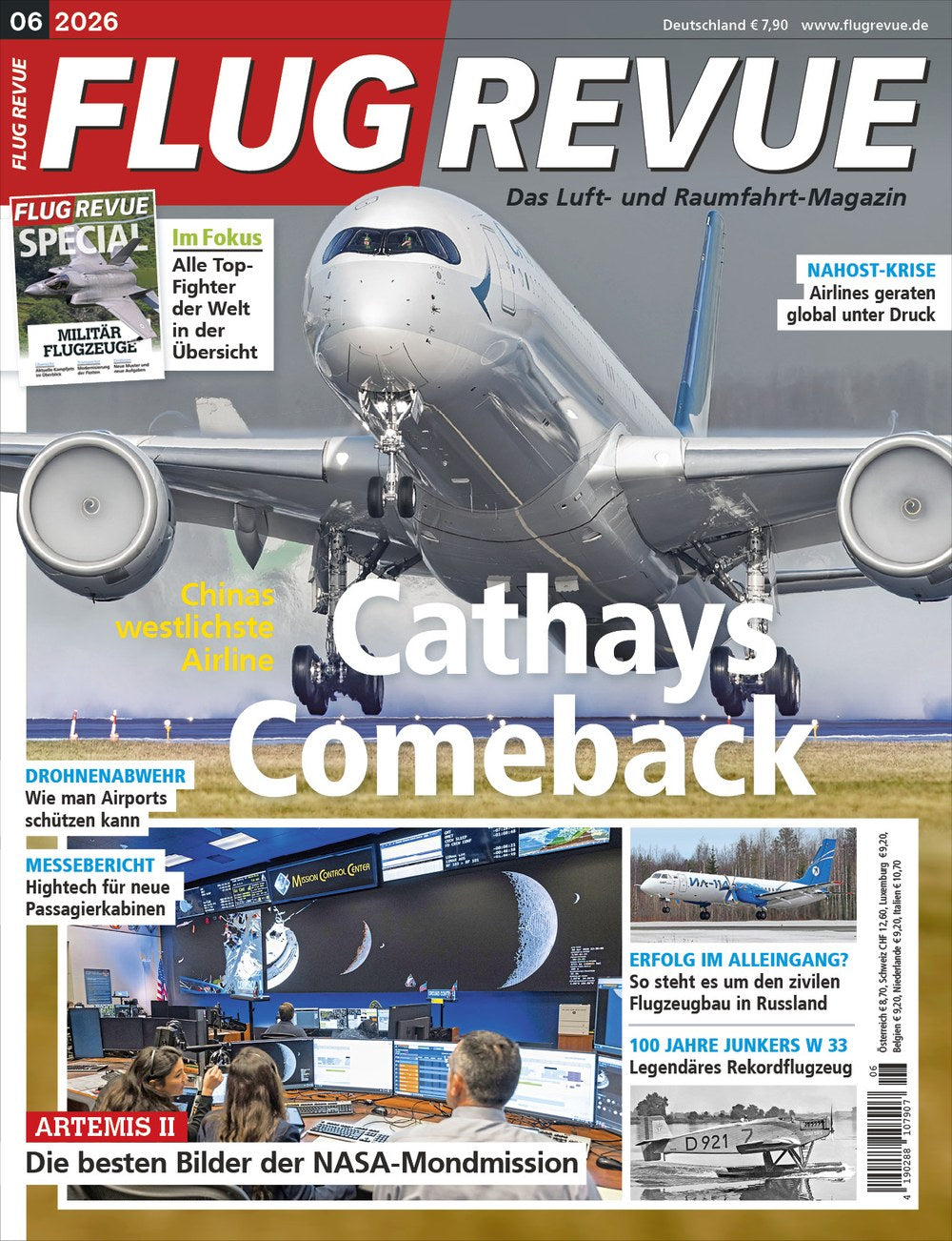 Flug Revue Magazin Deutschland 2026-06 Cathay Pacific Airline-Comeback Chinesische Fluggesellschaft
