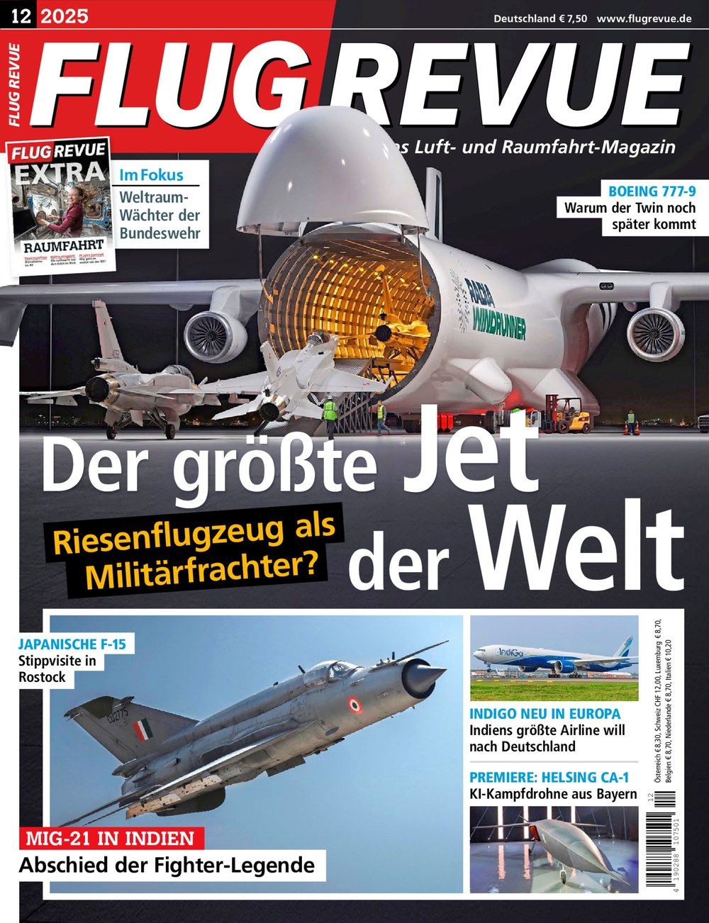 Flug Revue Magazin Deutschland 2025-12 Radia WindRunner Größtes Flugzeug Der Welt Militärfrachter