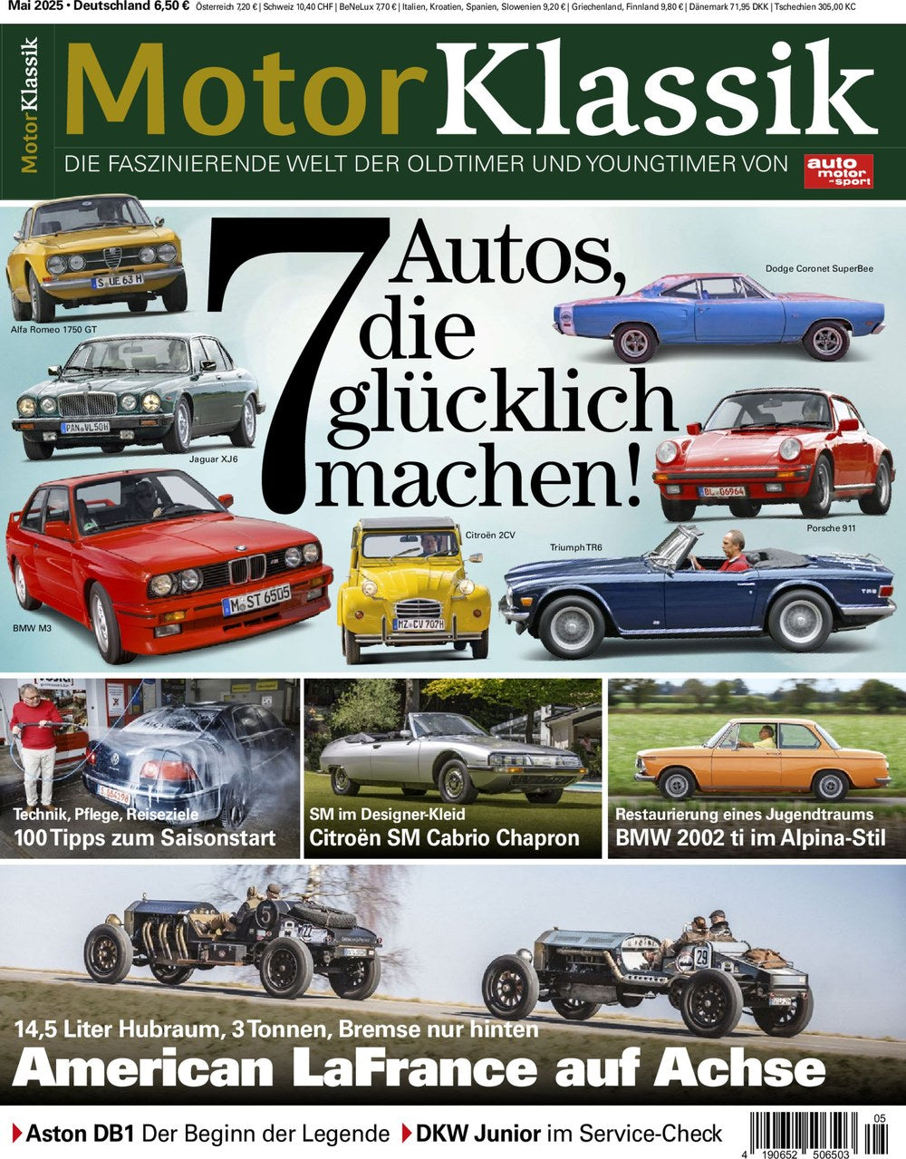 Motor Klassik Magazin Deutschland 2025-05 Oldtimer Youngtimer Alfa Romeo 1750 GT