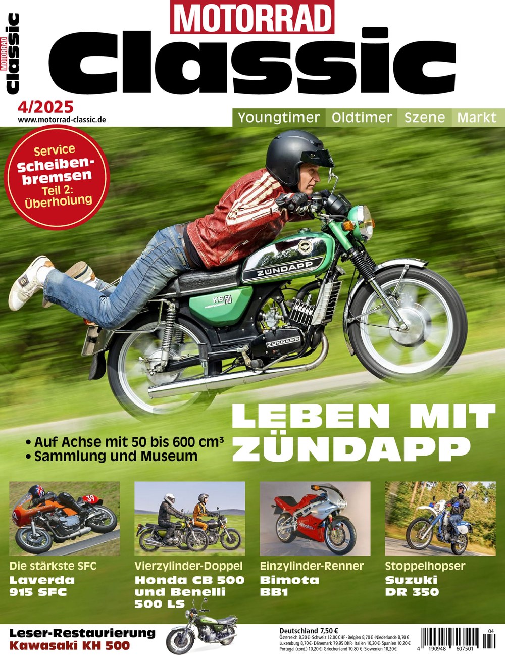 Motorrad Classic Magazin Deutschland 2025-04 Zündapp Klassische Motorräder Laverda 915 SFC