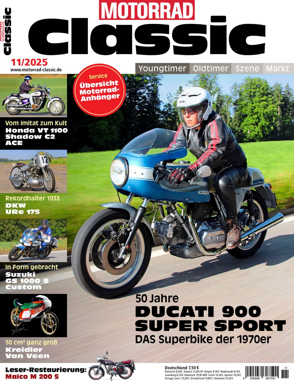 Motorrad Classic Magazin Deutschland 2025-11 Ducati 900 Super Sport Klassisches Motorrad Superbike Der 1970er