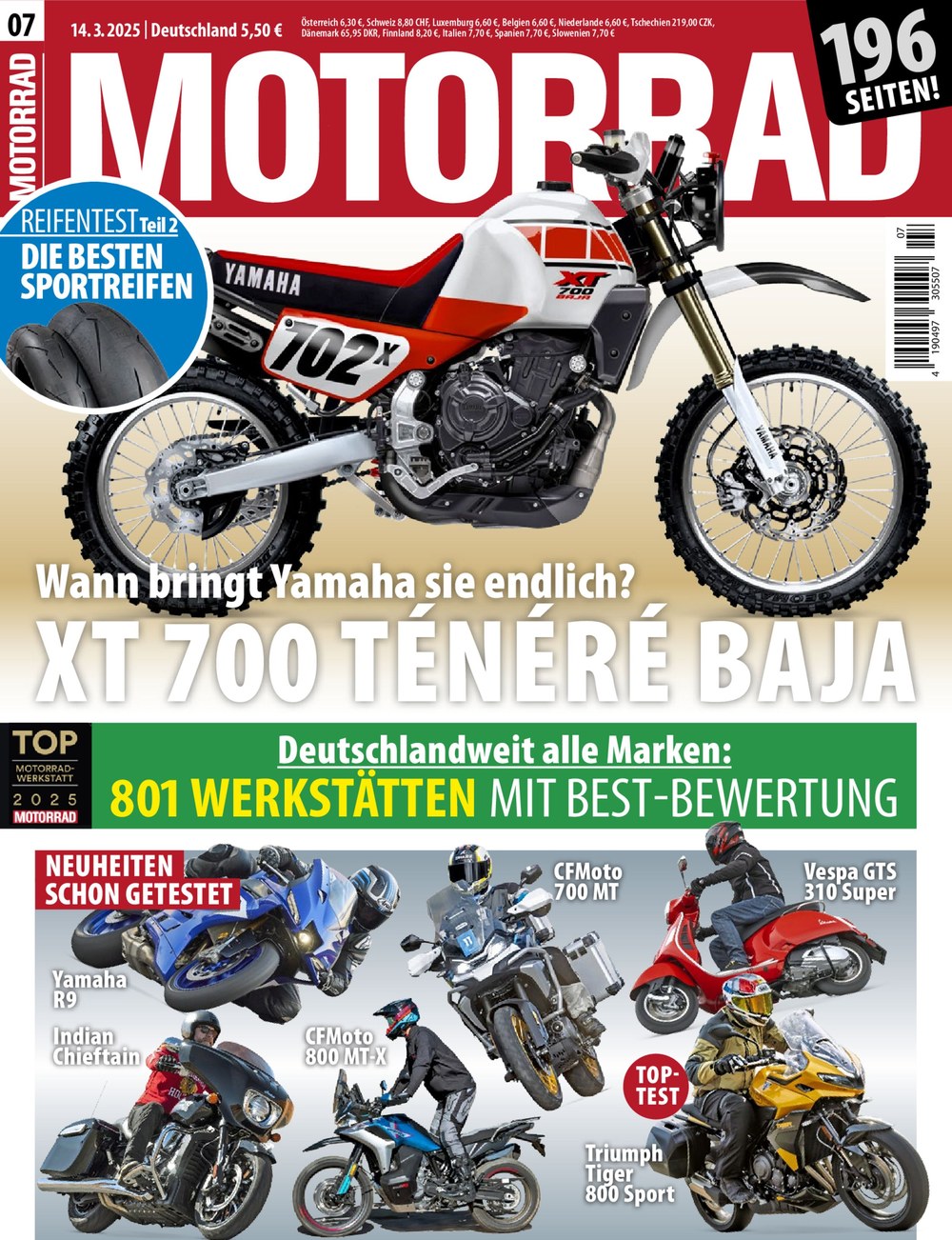 Motorrad Magazin Deutschland 2025-07 Yamaha XT 700 Ténéré Baja Motorrad Enduro