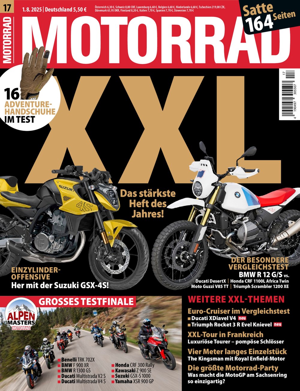 Motorrad Magazin Deutschland 2025-17 Motorrad Suzuki GSX-4S BMW R 12 G/S