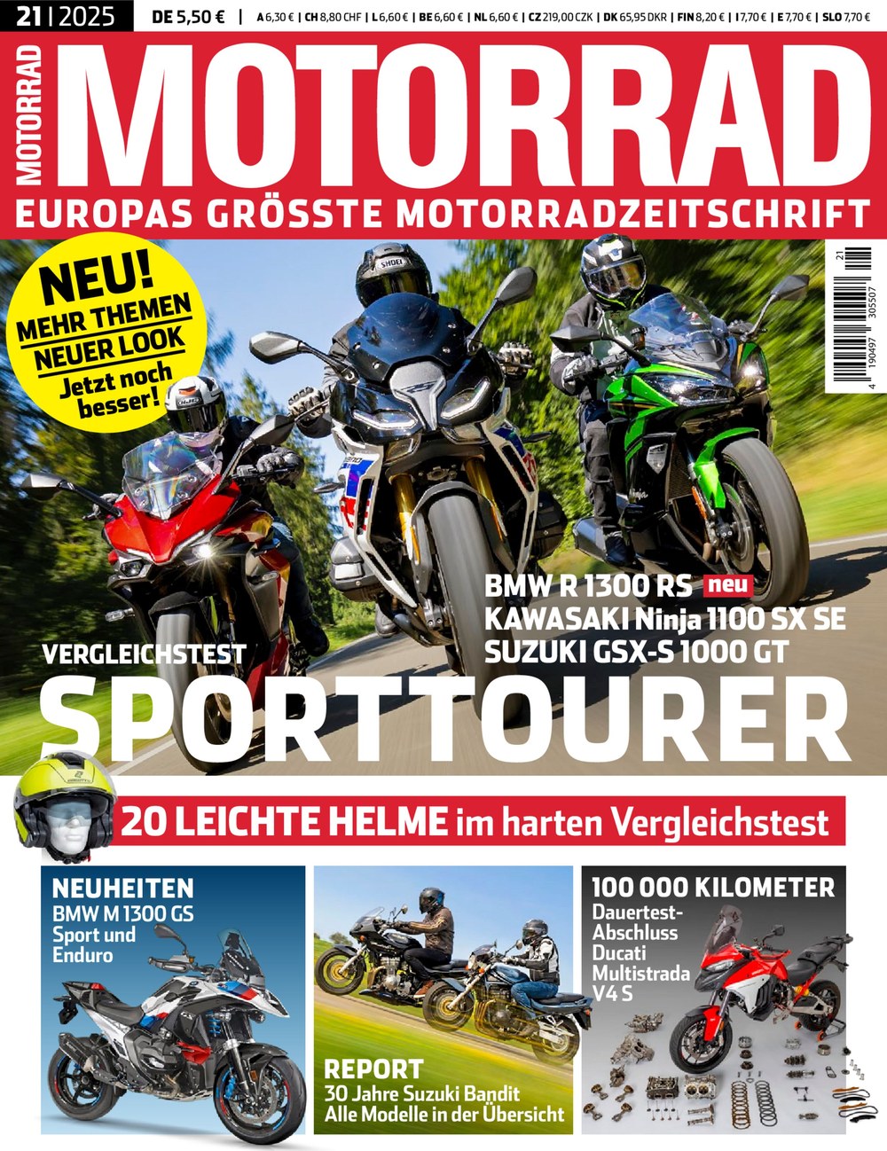 Motorrad Magazin Deutschland 2025-21 Sporttourer Vergleichstest BMW R 1300 RS Kawasaki Ninja 1100 SX SE