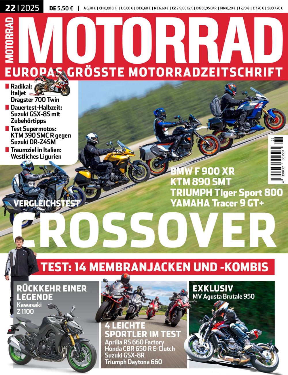 Motorrad Magazin Deutschland 2025-22 Crossover-Motorräder Vergleichstest BMW F 900 XR