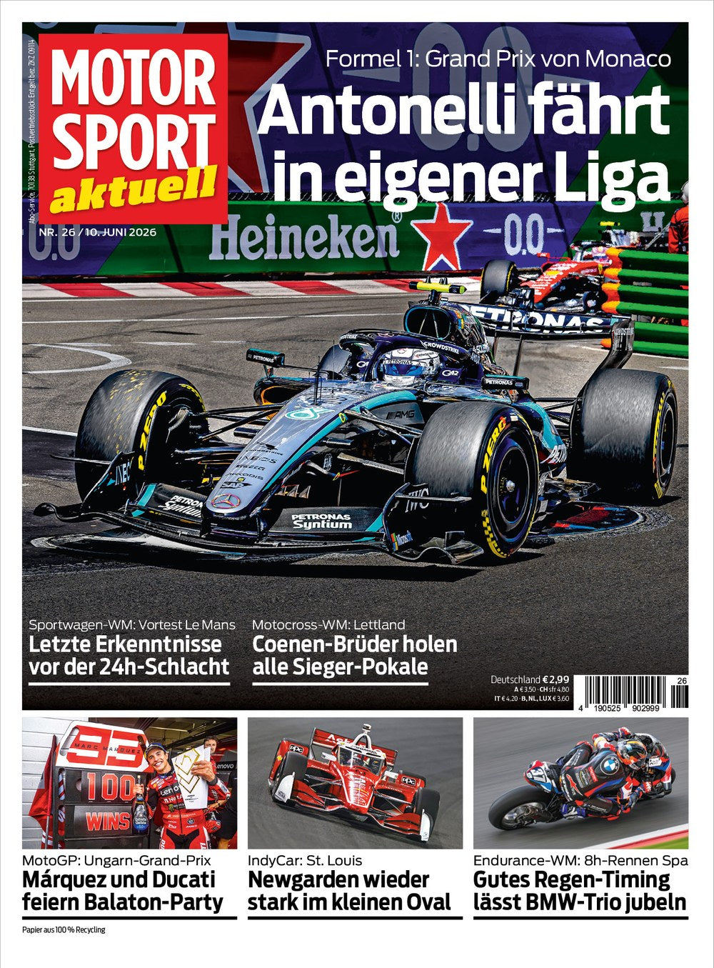 Motorsport Aktuell Magazin Deutschland 2026-26 Kimi Antonelli Marc Márquez Josef Newgarden Coenen-Brüder