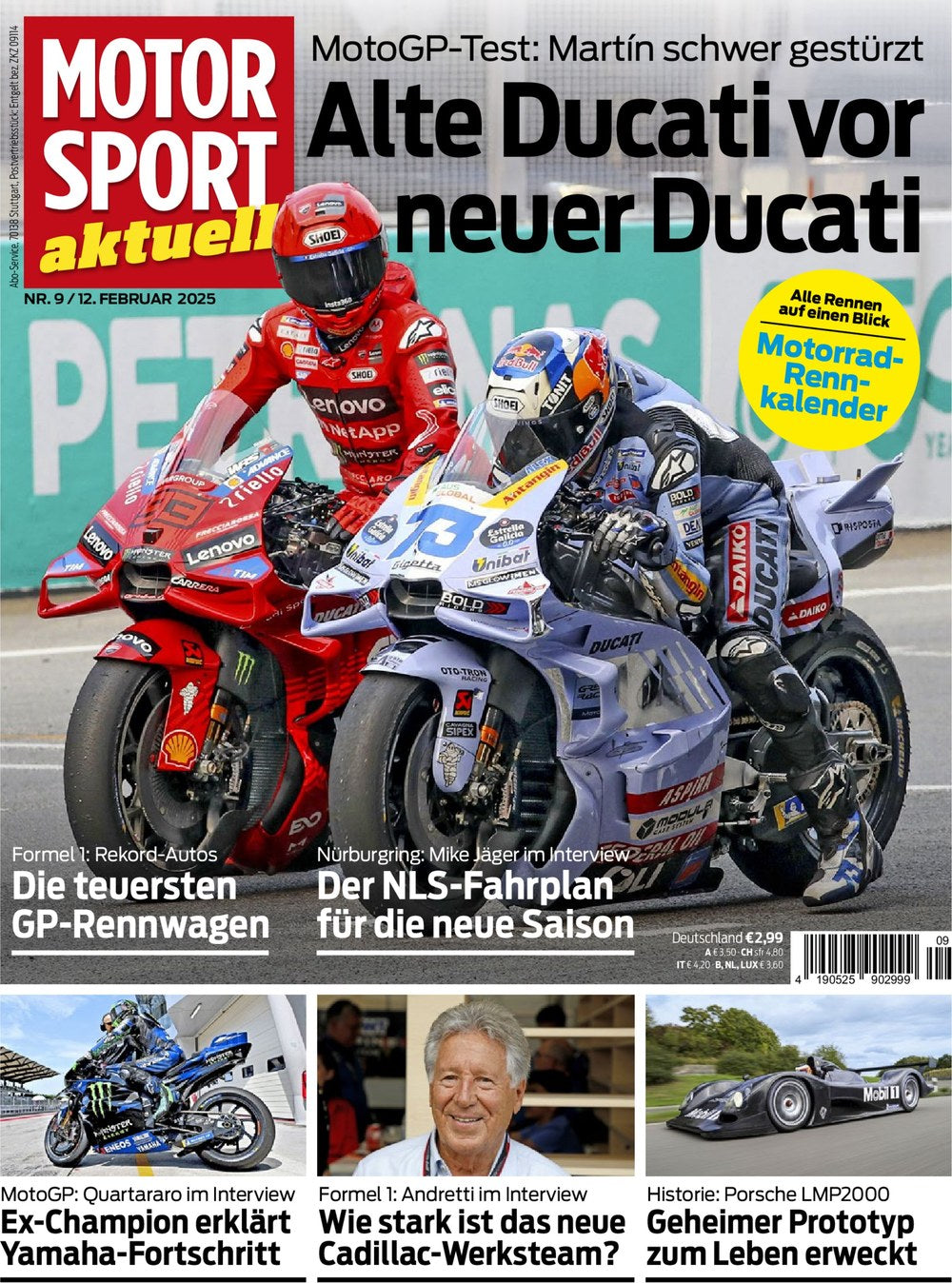 Motorsport Aktuell Magazin Deutschland 2025-09 Jorge Martín Fabio Quartararo Michael Andretti Mike Jäger
