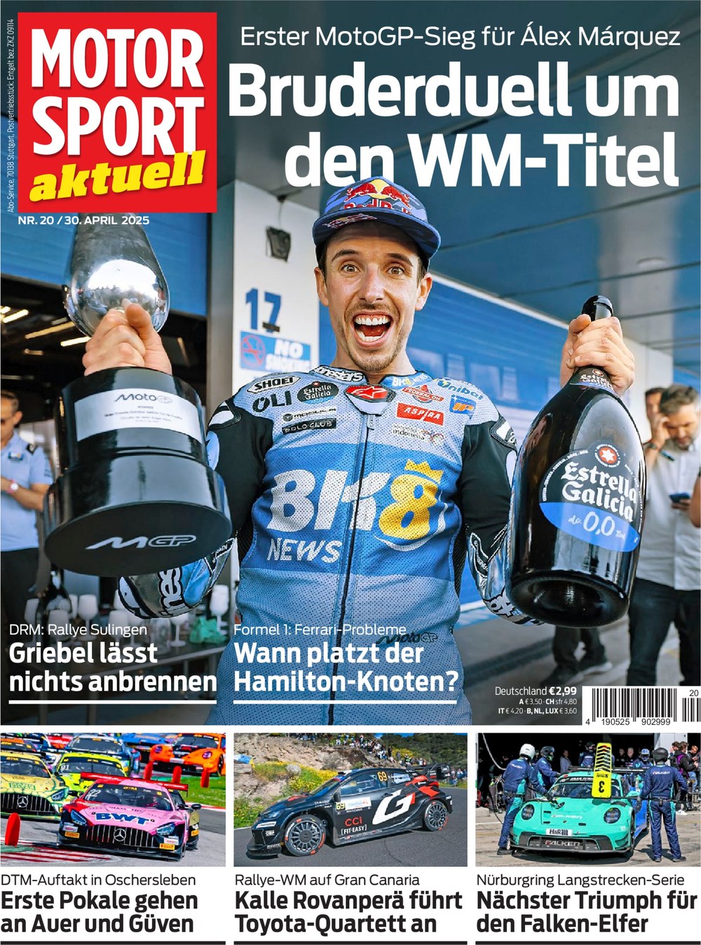 Motorsport Aktuell Rivista Germania 2025-20 Álex Márquez Hermann Griebel Lewis Hamilton Lucas Auer Ayhancan Güven Edizione originale