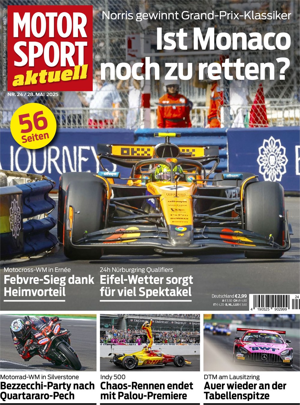 Motorsport Aktuell Magazin Deutschland 2025-24 Lando Norris Marco Bezzecchi Fabio Quartararo Alex Palou Lucas Auer