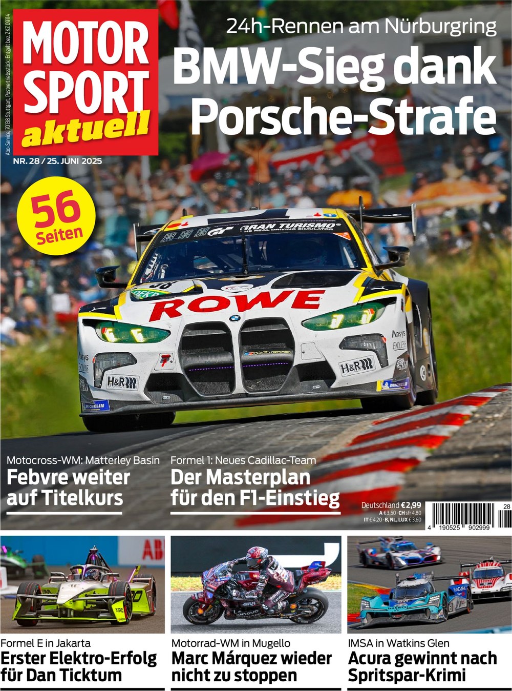 Motorsport Aktuell Magazine Allemagne 2025-28 Romain Febvre Dan Ticktum Marc Márquez Édition originale