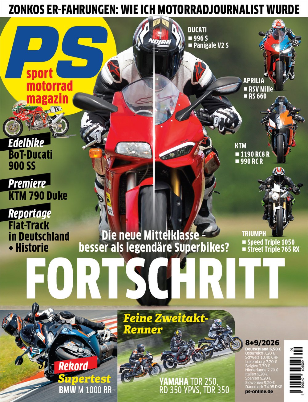 Ps Motorrad Magazin Deutschland 2026-09 Motorrad Superbike Mittelklasse-Motorräder