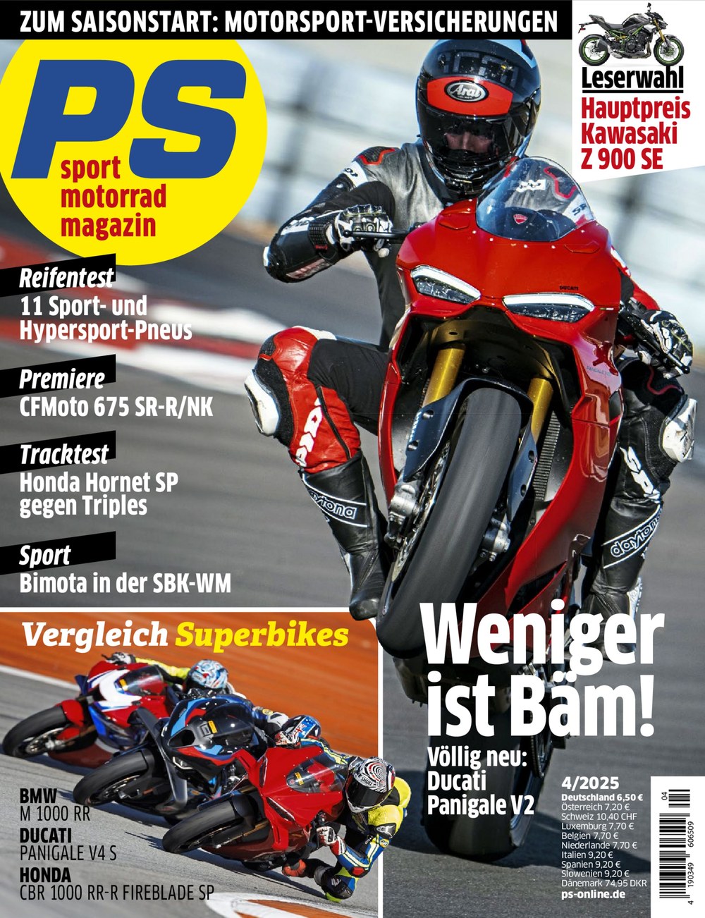 Ps Motorrad Magazin Deutschland 2025-04 Ducati Panigale V2 Superbike-Vergleich BMW M 1000 RR