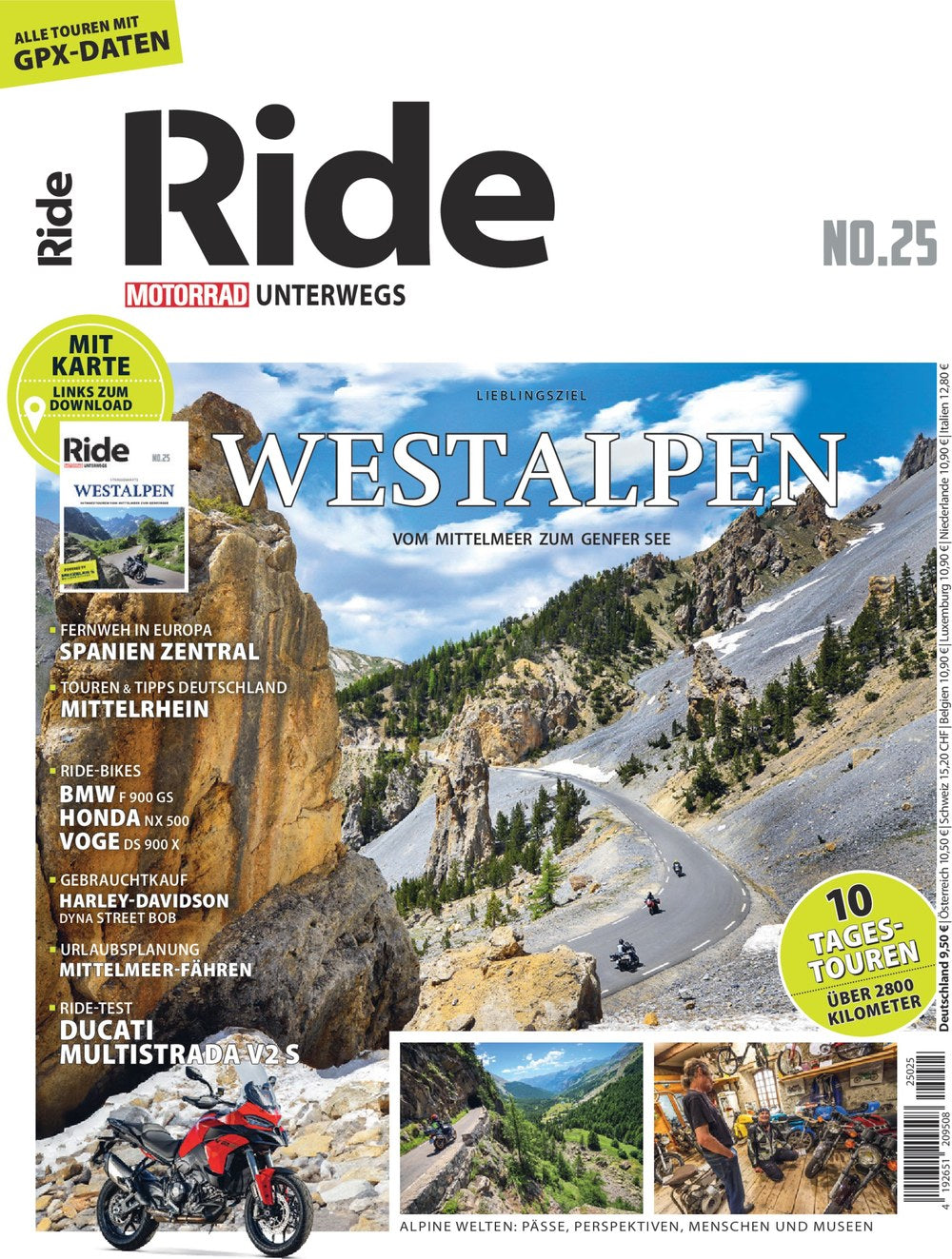 Ride - Motorrad Unterwegs Magazine Germany 2025-25 Original Print Issue