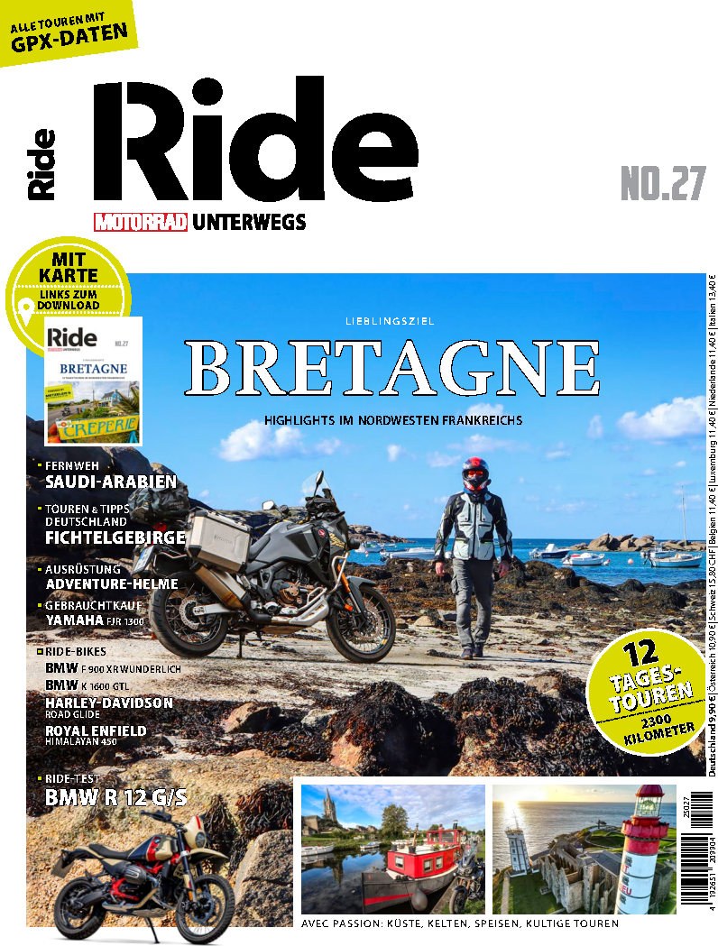 Ride - Motorrad Unterwegs Magazin Deutschland 2025-27 Motorradreise Bretagne Frankreich