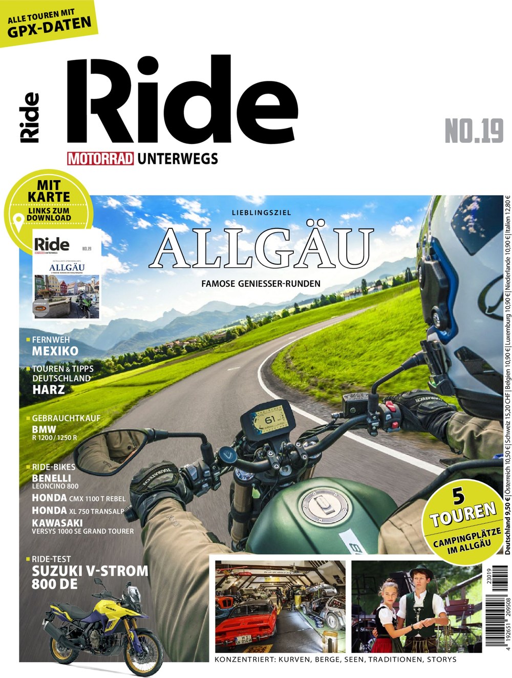 Ride - Motorrad Unterwegs Magazin Deutschland 2023-19 Motorradreise Allgäu Motorradtouren