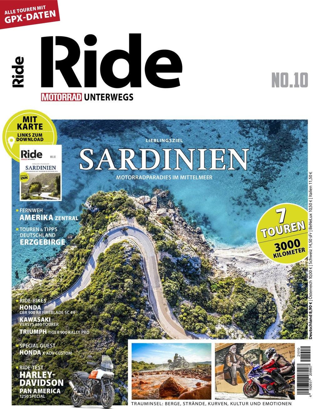 Ride - Motorrad Unterwegs Magasin Tyskland 2021-10 Originaludgave