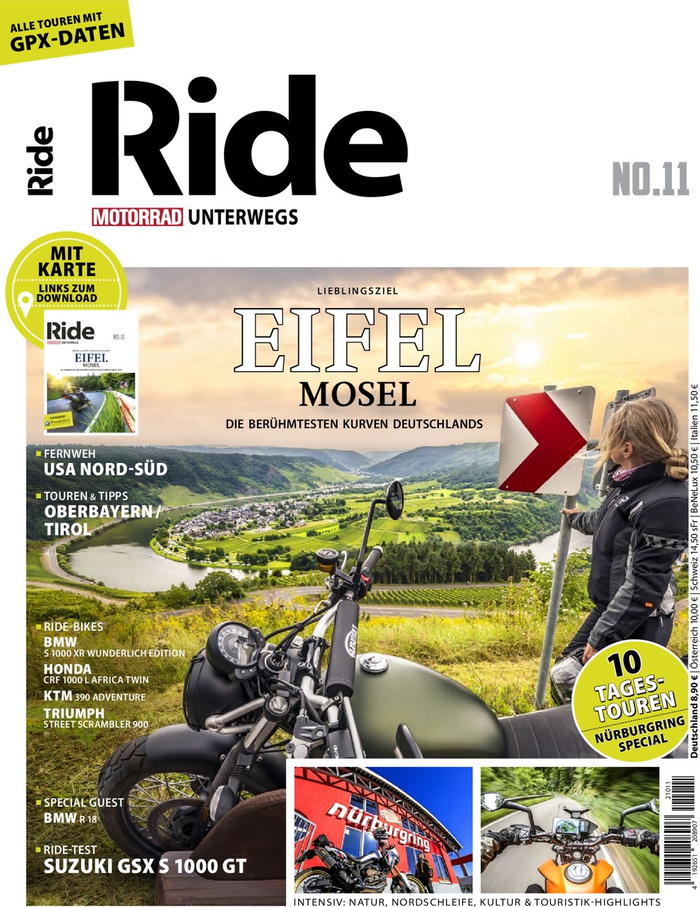 Ride - Motorrad Unterwegs Magazine Germany 2021-11 Original Print Issue