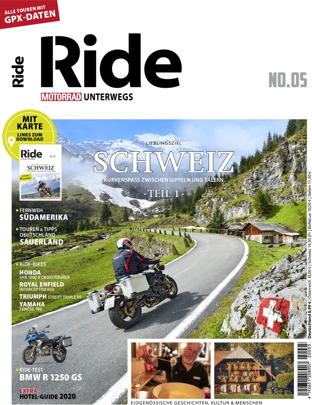 Ride - Motorrad Unterwegs Magazin Deutschland 2020-05 Motorradreise Schweiz Alpenpass