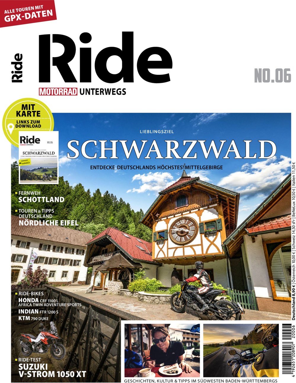 Ride - Motorrad Unterwegs Magasin Tyskland 2020-06 Originaludgave