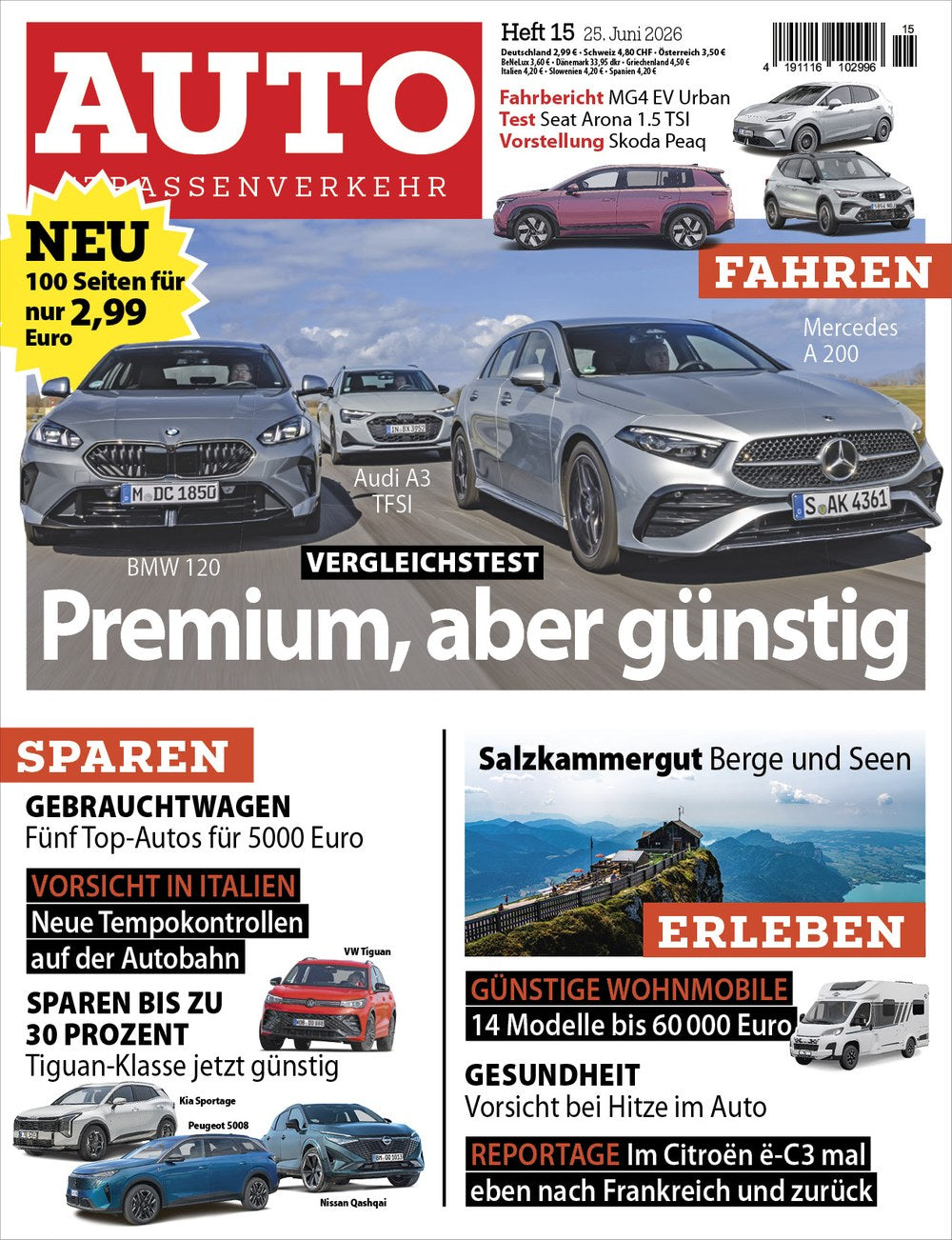 AUTO Strassenverkehr Magazin Deutschland 2026-15 Automagazin Vergleichstest BMW 120