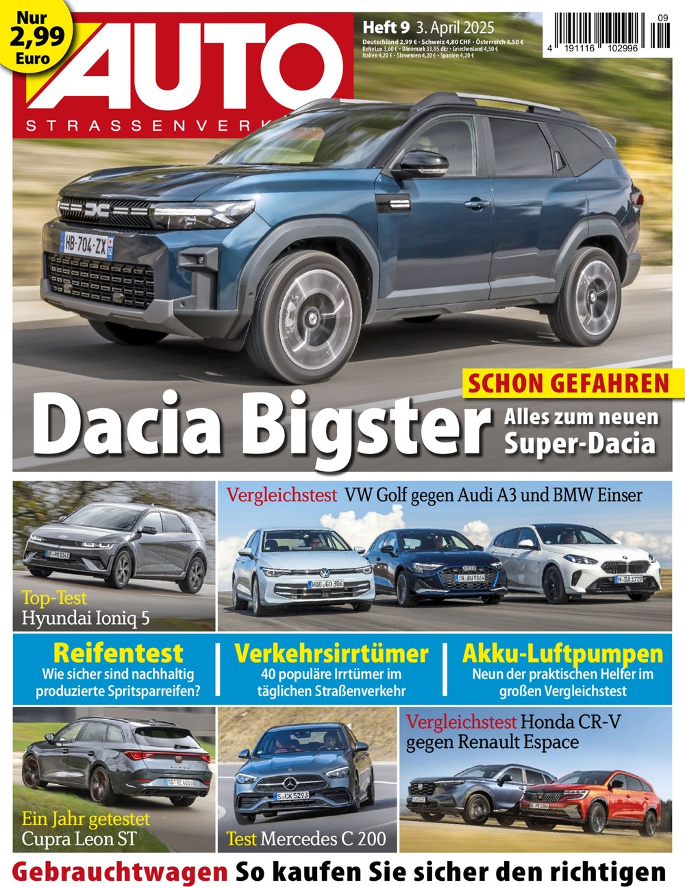 AUTO Strassenverkehr Magazin Deutschland 2025-09 Dacia Bigster Fahrbericht SUV