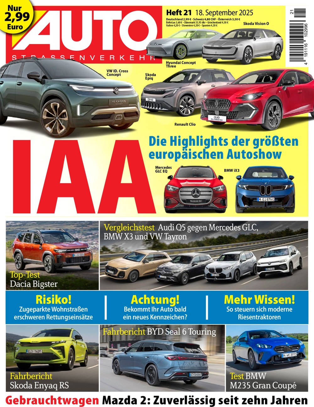 AUTO Strassenverkehr Magazin Deutschland 2025-21 IAA Autoshow VW ID. Cross Concept