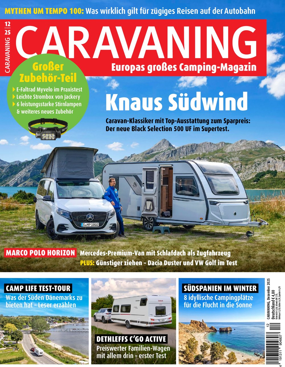 Caravaning Magazin Deutschland 2026-01 Knaus Südwind Caravan Black Selection 500 UF