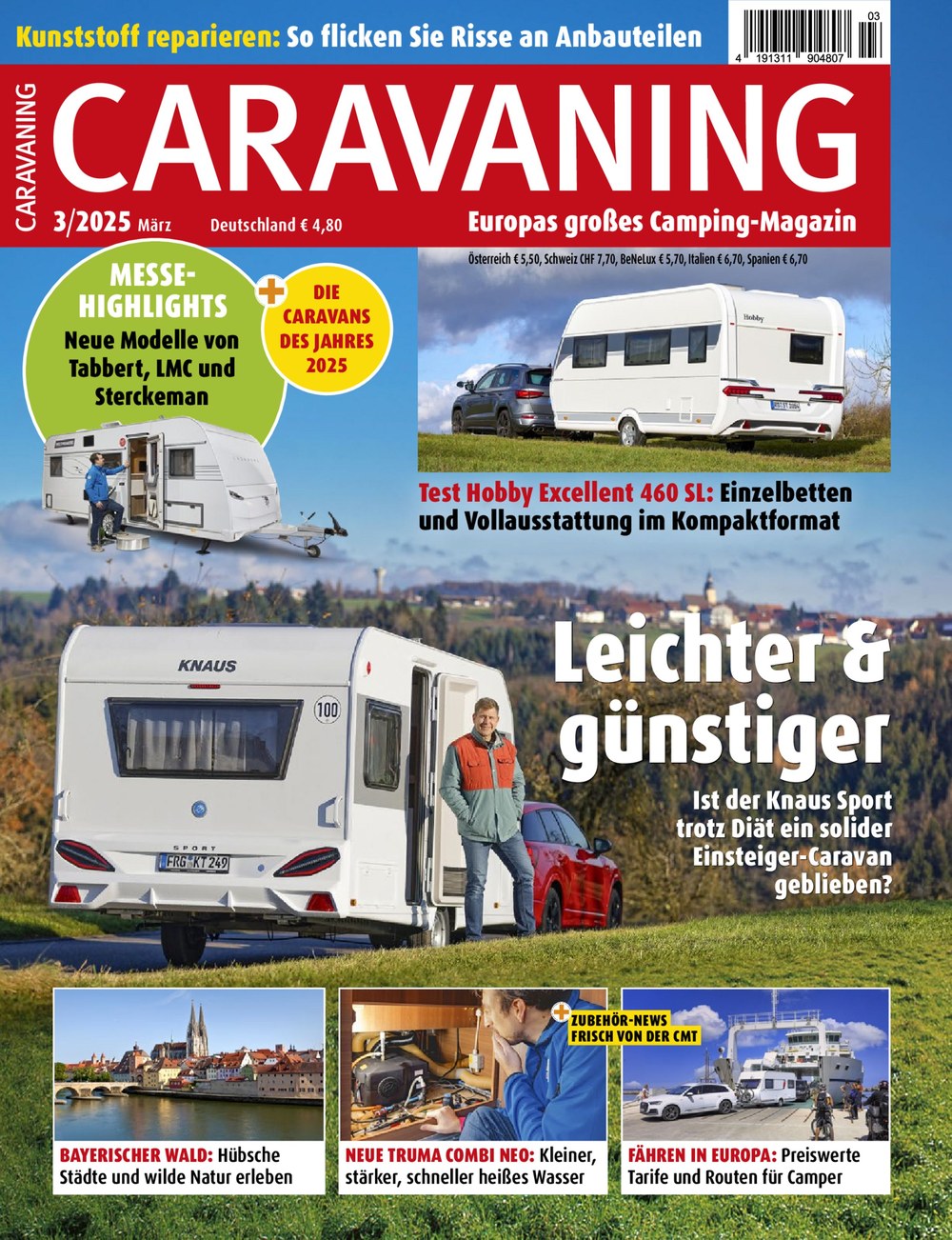 Caravaning Magazin Deutschland 2025-03 Wohnwagen Camping Knaus Sport