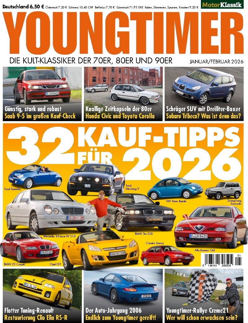 Youngtimer Magazin Deutschland 2026-01 Youngtimer Kauf-Tipps 2026 Saab 9-5