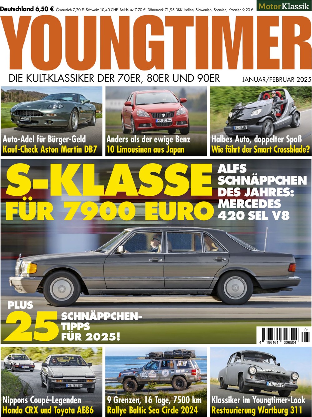 Youngtimer Magazin Deutschland 2025-01 Mercedes 420 SEL V8 S-Klasse Youngtimer