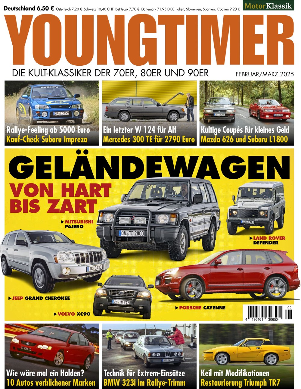 Youngtimer Magazin Deutschland 2025-02 Geländewagen Mitsubishi Pajero Land Rover Defender
