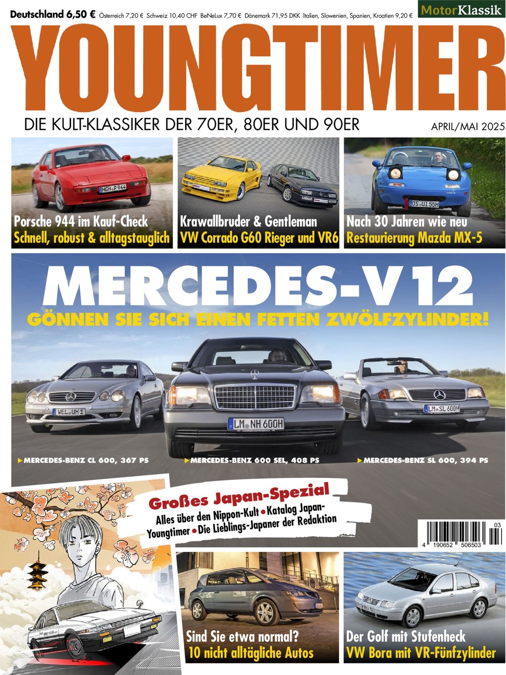 Youngtimer Magazin Deutschland 2025-03 Mercedes-Benz V12 Mercedes-Benz CL 600 Mercedes-Benz 600 SEL