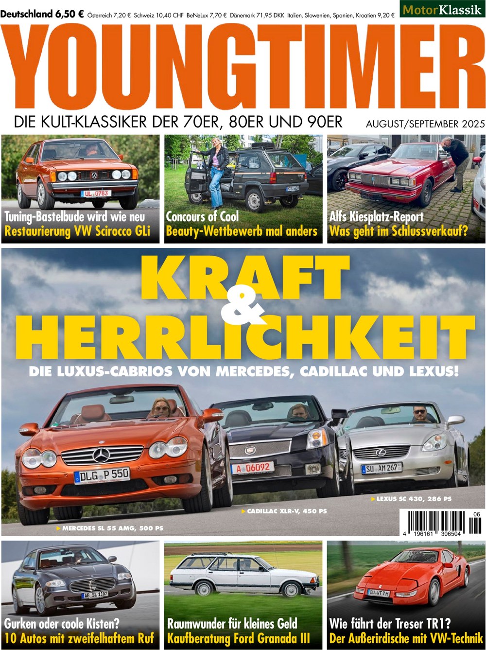 Youngtimer Magazin Deutschland 2025-06 Youngtimer Luxus-Cabrios Mercedes SL 55 AMG