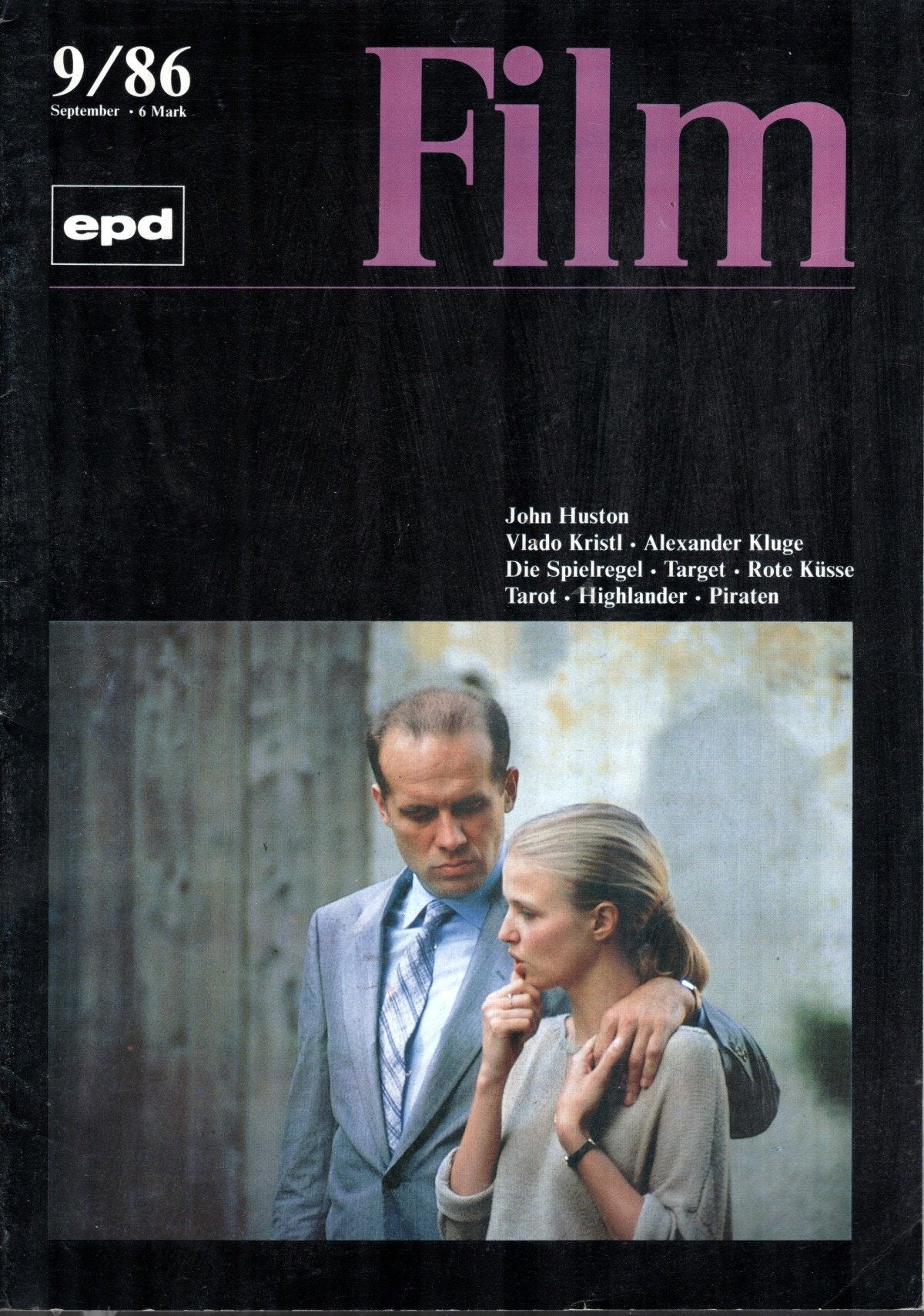 EPD Film Magazin Deutschland 1986-09 Hans Zischler Katharina Böhm John Huston Vlado Kristl Alexander Kluge