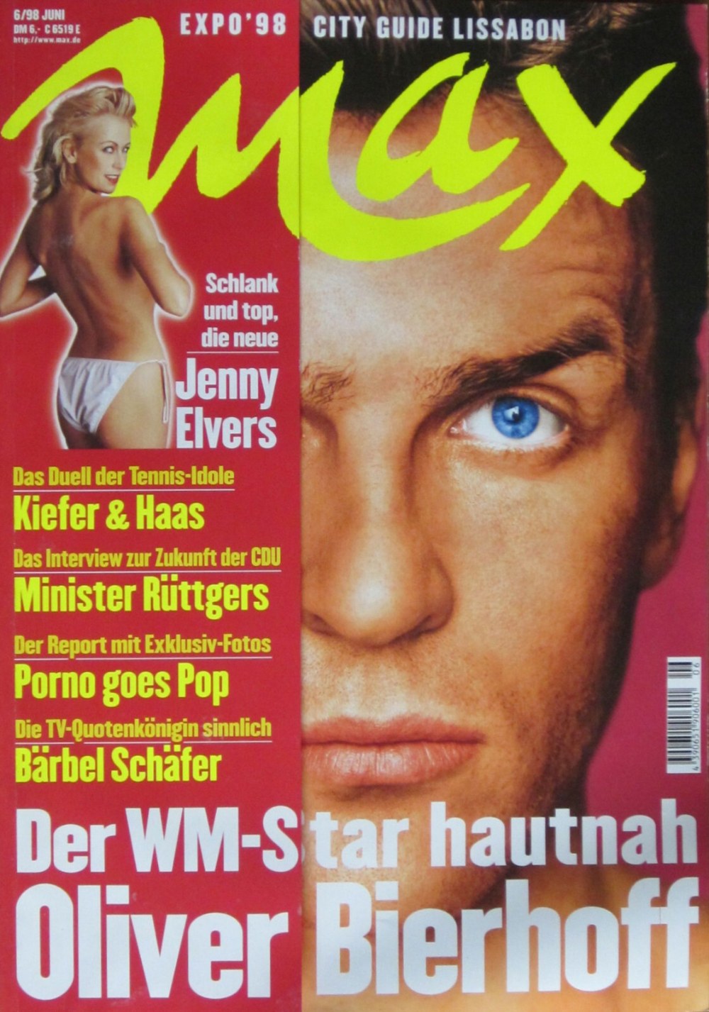 Max Magazin Deutschland 1998-06 Oliver Bierhoff Jenny Elvers Kiefer Haas Rüttgers