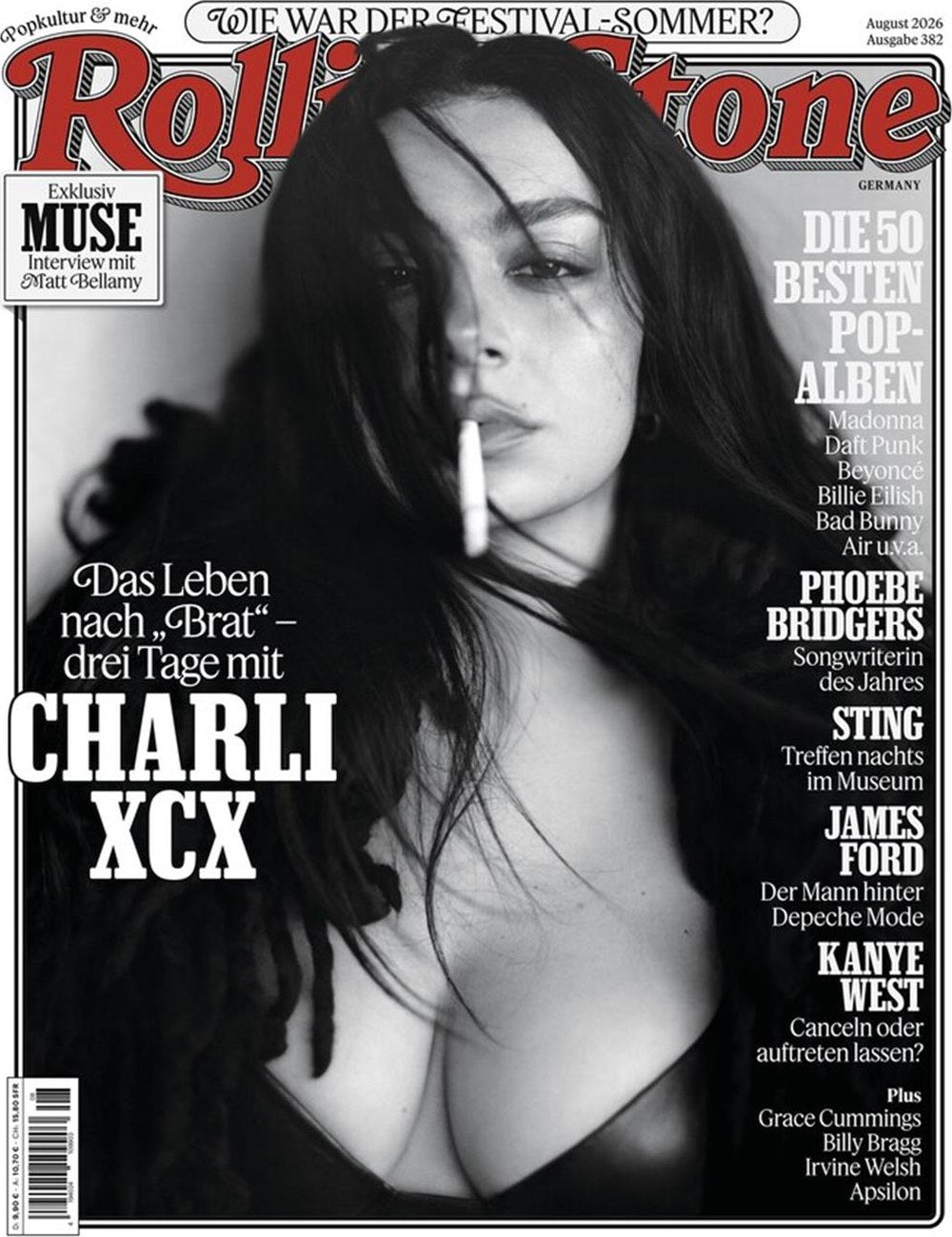 Rolling Stone Magazin Deutschland 2026-08 Charli XCX Phoebe Bridgers Sting James Ford Kanye West