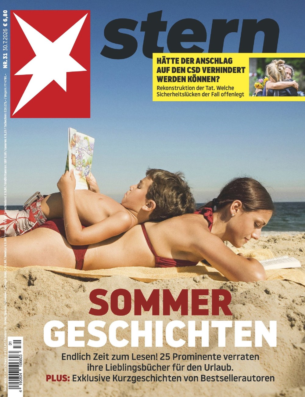 Stern Magazin Deutschland 2026-31 Sommergeschichten Buchempfehlungen Urlaubslektüre