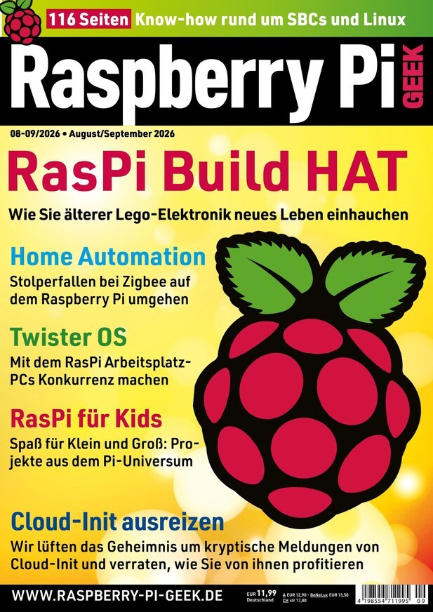 Geek Magazin Deutschland 2026-09 Raspberry Pi Build HAT Lego-Elektronik