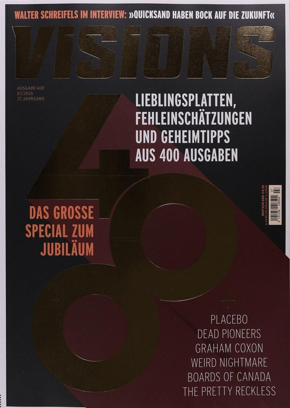 Visions Magazin Deutschland 2026-07 Walter Schreifels Placebo Dead Pioneers Graham Coxon Weird Nightmare