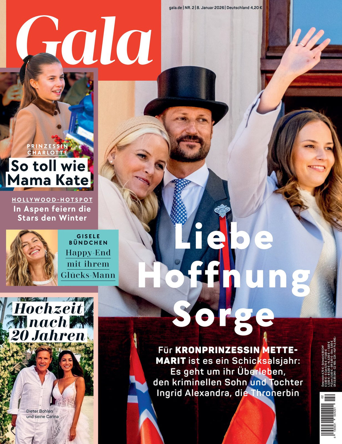 Gala Rivista Germania 2026-02 – Mette-Marit Von Norwegen Haakon Von Norwegen Ingrid Alexandra Von Norwegen Charlotte Von Cambridge Gisele Bündchen – Edizione originale