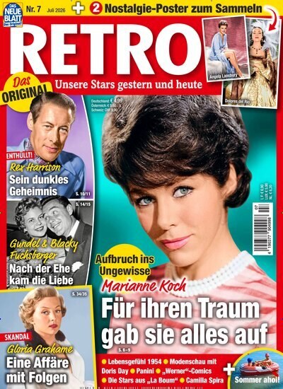 Retro Revista Alemania 2026-07 Marianne Koch Rex Harrison Gloria Grahame Gundel Fuchsberger Blacky Fuchsberger Edición original