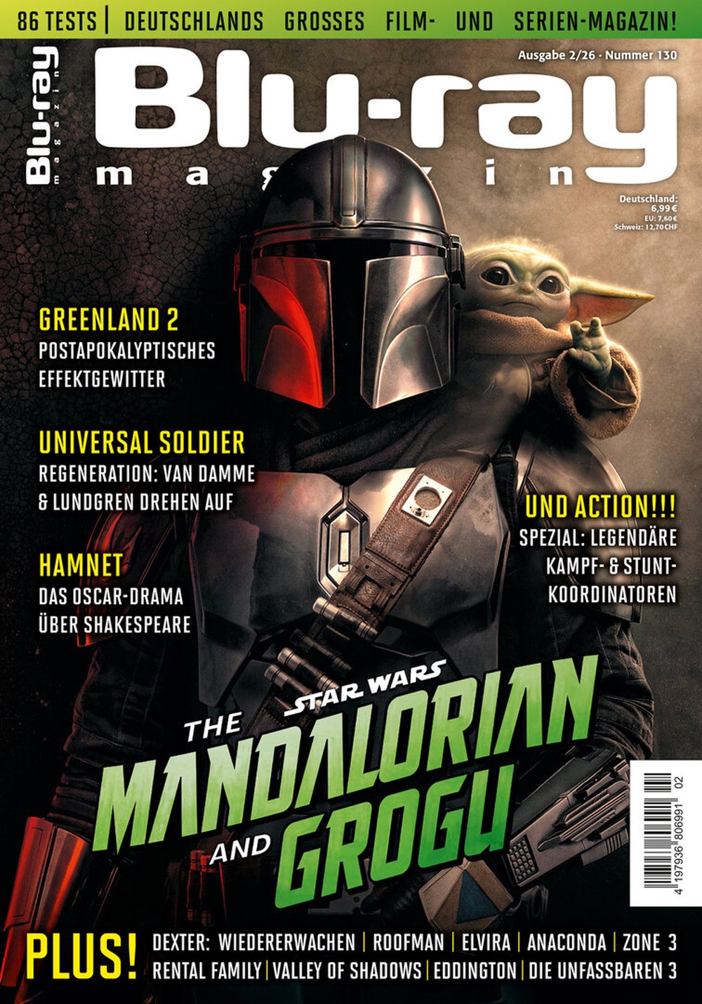 Blu Ray Magazin Deutschland 2026-02 The Mandalorian Grogu Jean-Claude Van Damme Dolph Lundgren