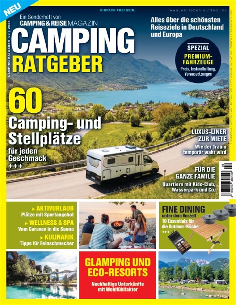 Camping Ratgeber Magazin Deutschland 2026-01 Camping Stellplätze Wohnmobil
