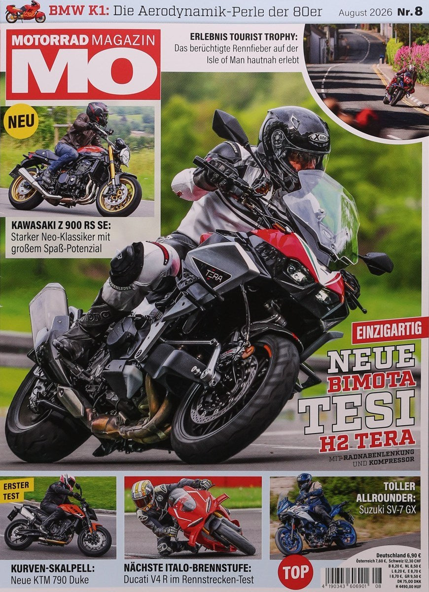 MO Motorrad Magazin Deutschland 2026-08 Bimota Tesi H2 Tera Radnabenlenkung Kompressor